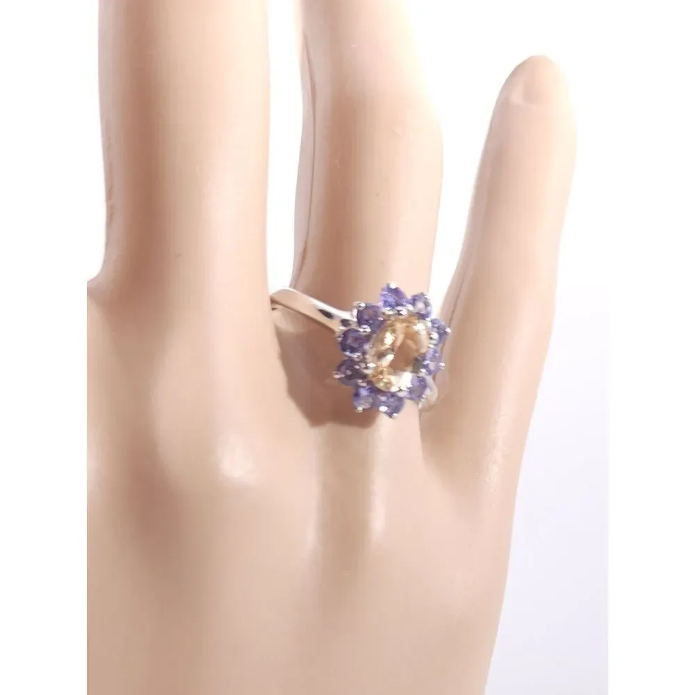 Marialite and Tanzanite Ring Size 7